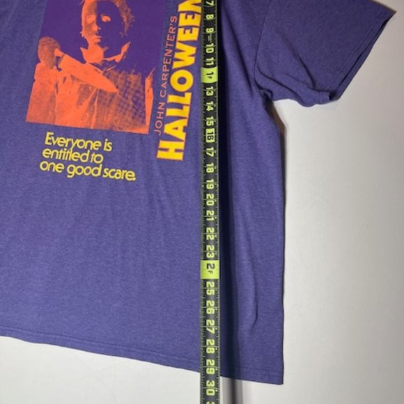 Men's John Carpenter Halloween Purple Short Sleeve Graphic Tee Shirts Sz XL - Picture 5 of 5